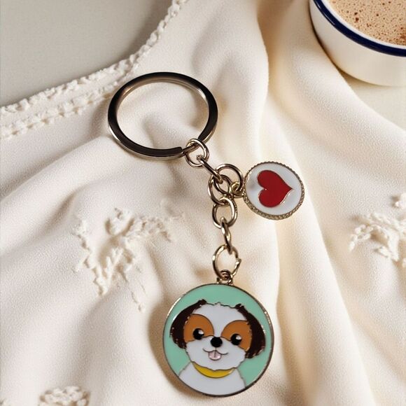 Doggie Heart Keychain Asst.Styles - Picture 1 of 4